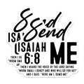 (2 Pack) Isaiah 6:8 Magnets - Send Me Bible Verse - Christian Faith Statement - 5 Inches On Longest Side - Thick Durable Magnet - Made in USA - MAG25984