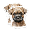 (2 Pack) Cute Puppy Magnets - Adorable Dog Lover Art - Refrigerator Kitchen Decor - 5 Inches On Longest Side - Thick Durable Magnet - Made in USA - MAG27907