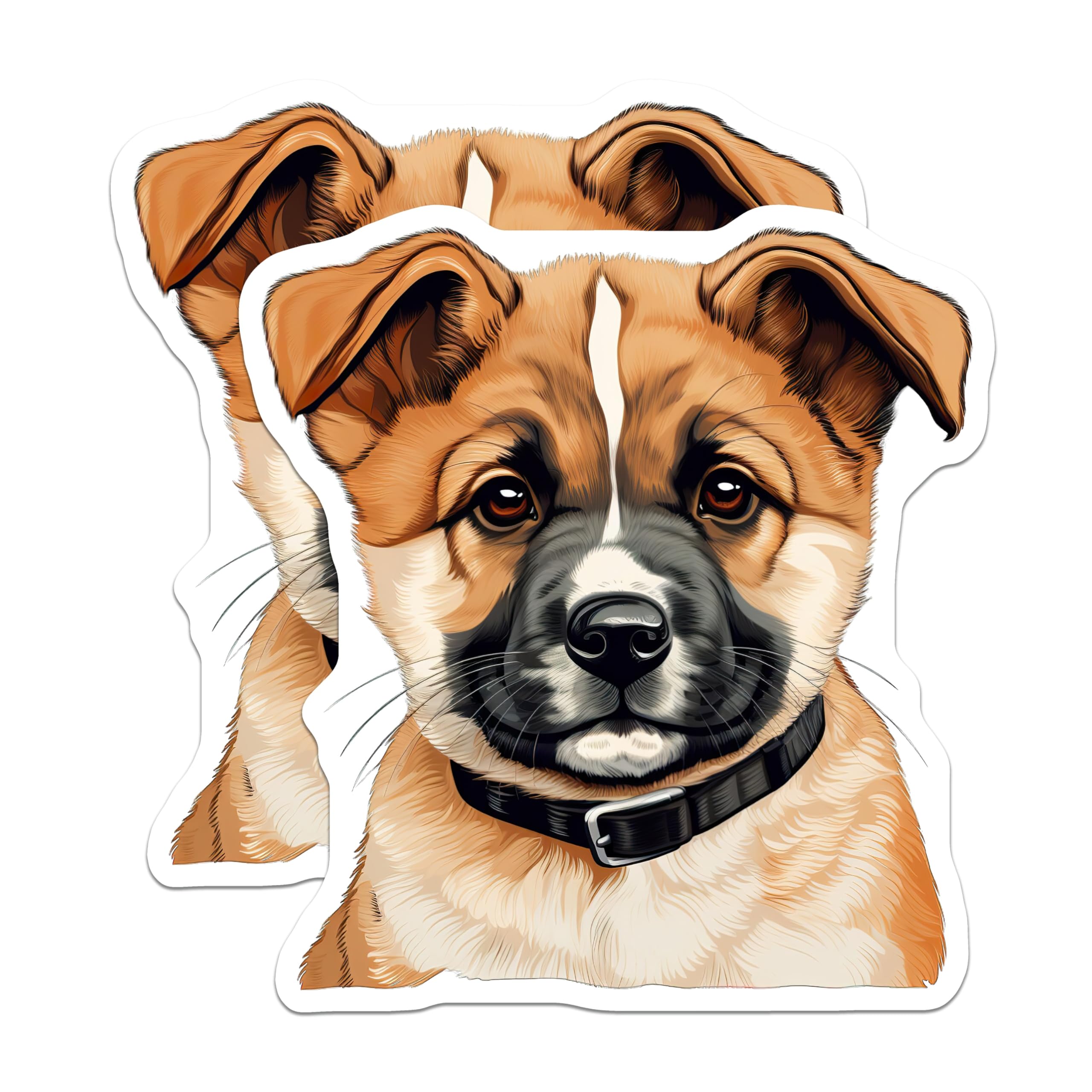 (2 Pack) Adorable Puppy Dog Magnets - Pet Lover Refrigerator Decor - Cute Animal Lover Kitchen Accents - 5 Inches On Longest Side - Thick Durable Magnet - Made in USA - MAG25435