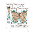 (2 Pack) Missing You Always Butterfly Stickers - Inspirational Memorial Stickers - Loving Tribute Stickers - 5" On Longest Side - Sticks to Smooth Flat Surfaces - Made in USA - BMCS6132