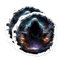 (2 Pack) Cosmic Grim Reaper Magnets - Dark Fantasy Art Decor - Celestial Scales Spiritual - 5 Inches On Longest Side - Thick Durable Magnet - Made in USA - MAG37882