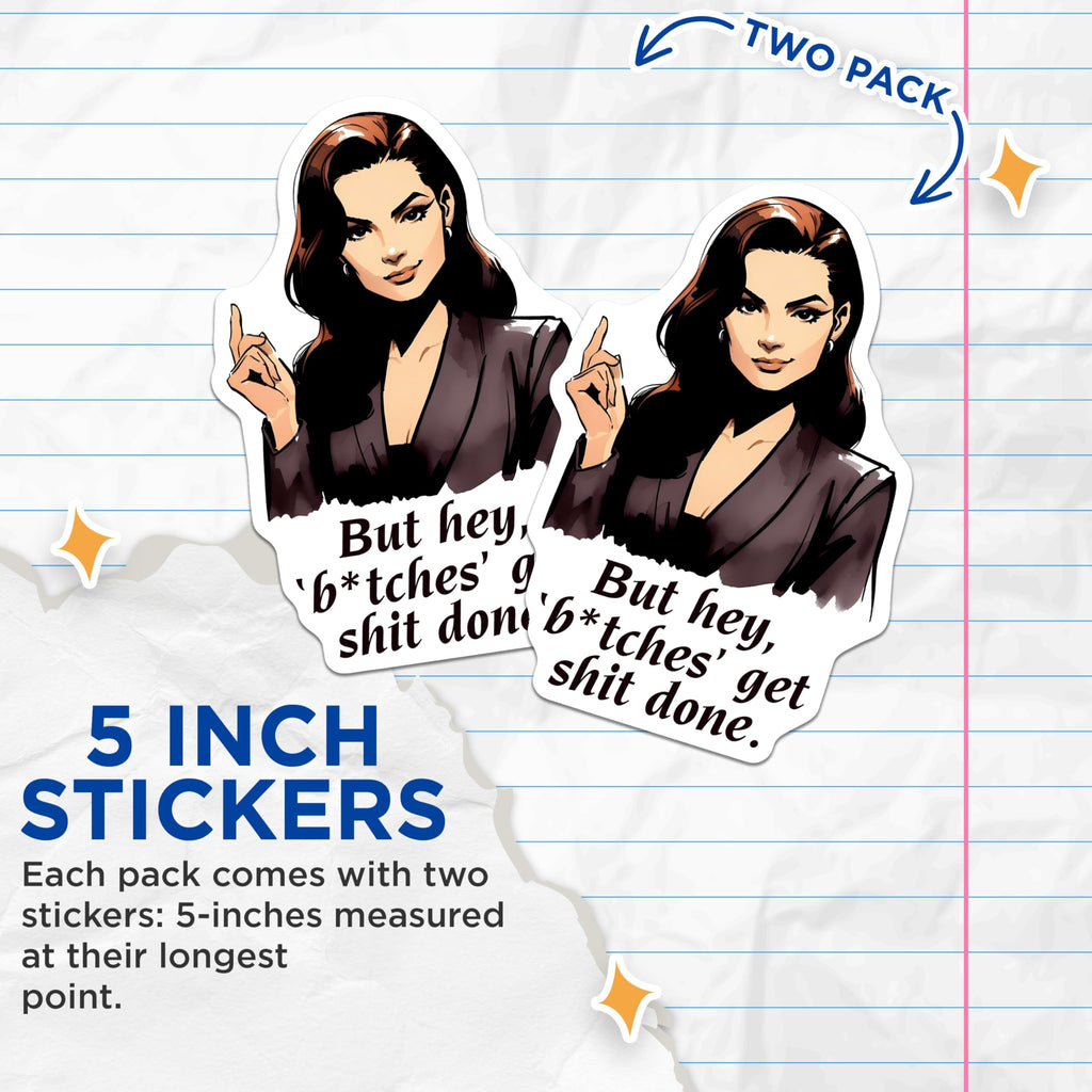 (2 Pack) Motivational Quote Stickers - Empowerment Decals - 5" On Longest Side - Sticks to Smooth Flat Surfaces - Made in USA - BMCS8347 - BMCS8347