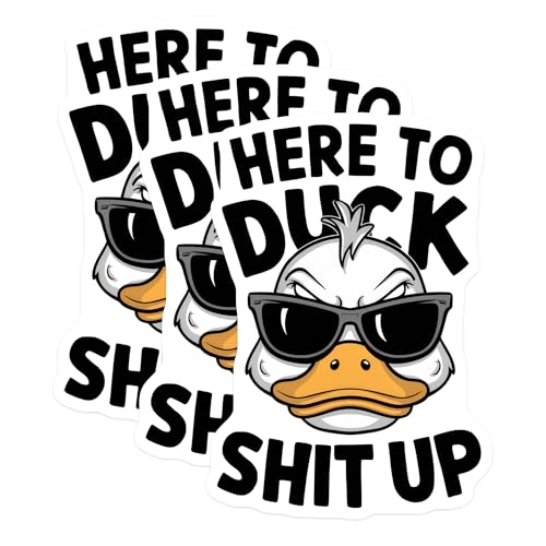 (3 Pack) Funny Duck Decals - Sarcastic Duck Stickers - Laptop Decals - 3 Inches On Longest Side - Easy Peel & Apply - Made in USA - 3MCS8303