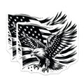 (2 Pack) Eagle Flag Magnets - Patriotic Emblem - American Pride - 5" On Longest Side - Premium Magnet - for Cars, Refrigerators, Toolboxes, Lockers - Made in USA - MAG16876