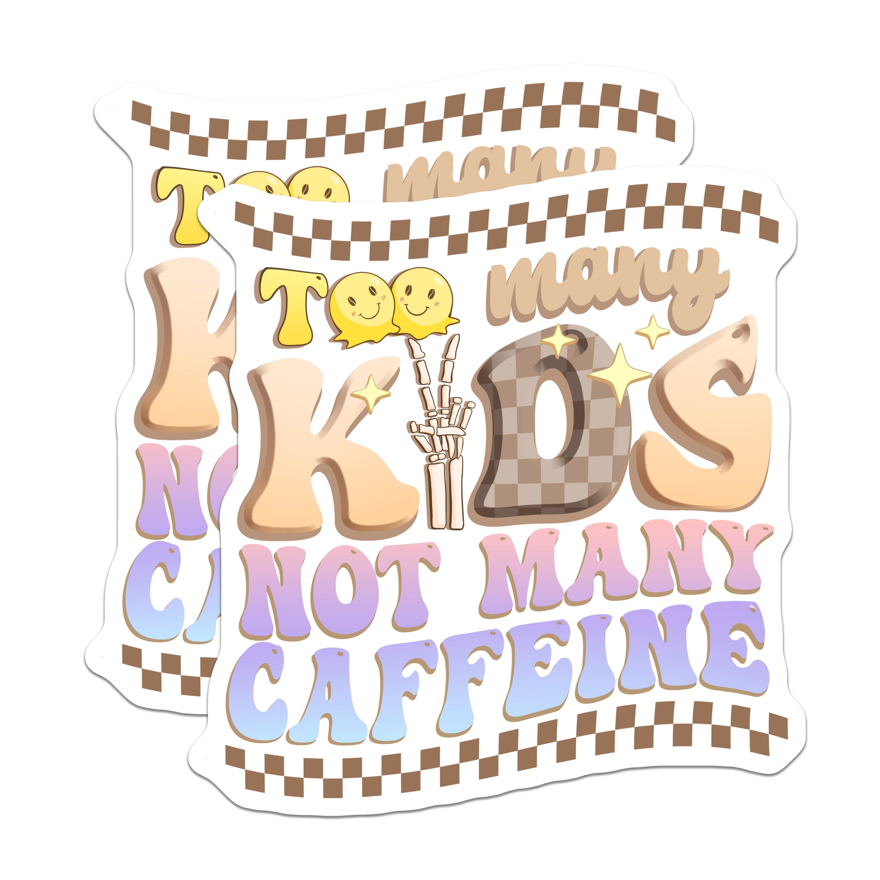 (2 Pack) Funny Mom Life Magnets - Tired Parent Coffee Lover - Y2K Aesthetic Refrigerator Decor - 5 Inches On Longest Side - Thick Durable Magnet - Made in USA - MAG39608