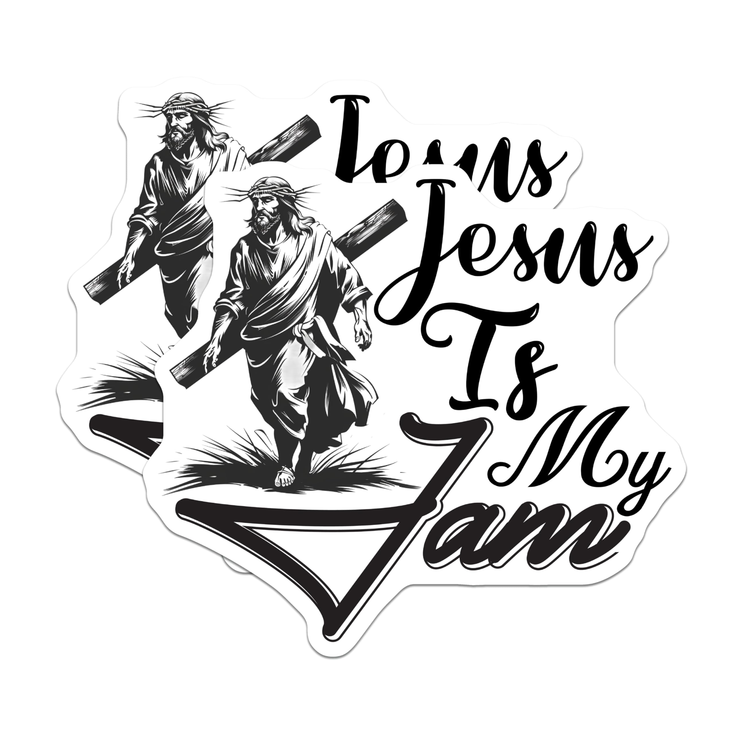 (2 Pack) Jesus is My Jam Magnets - Religious Magnets - Christian Fridge Decor - 5" On Longest Side - Premium Magnet - for Cars, Refrigerators, Toolboxes, Lockers - Made in USA - MAG16945