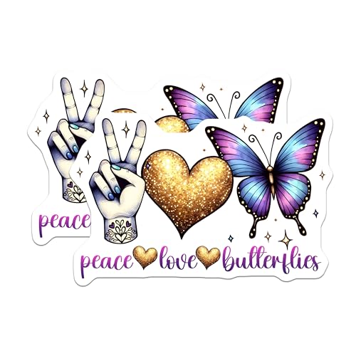 (2 Pack) Vibrant Butterfly Decor Magnet - 5" On Longest Side - Sticks to Smooth Flat Surfaces - Made in USA - MAG9727
