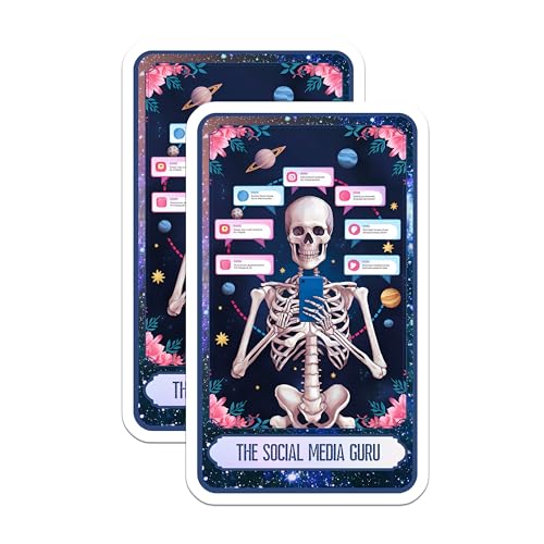 (2 Pack) Unique Skeleton Design Magnet - Fun Home Office Decor - 5" On Longest Side - Sticks to Smooth Flat Surfaces - Made in USA - MAG10032