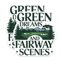 (2 Pack) Green Dreams Stickers - Fairway Scenes Stickers - Golf Course Stickers - 5" On Longest Side - Sticks to Smooth Flat Surfaces - Made in USA - BMCS4208