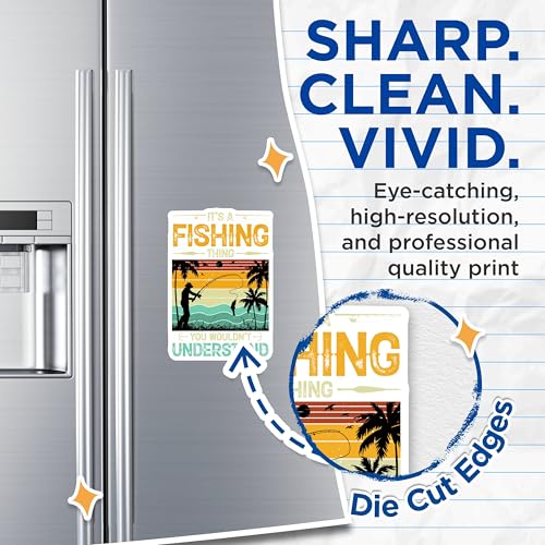(2 Pack) Fishing Magnets - It's A Fishing Thing - You Wouldn't Understand - Fisherman's Magnet - Retro Style Fishing - 5" On Longest Side - for Cars, Fridges, Toolboxes - Made in USA - MAG4110