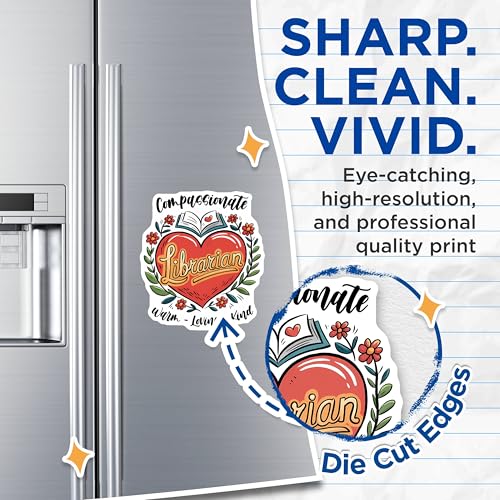 (2 Pack) Librarian Magnets - Compassionate Librarian - Warm Loving Kind - 5" On Longest Side - for Cars, Fridges, Toolboxes - Made in USA - MAG3727