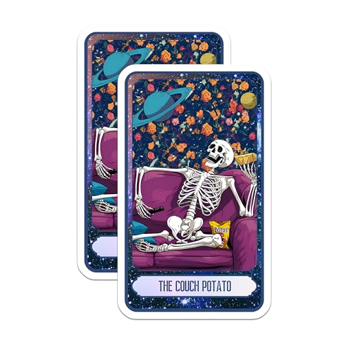 (2 Pack) Funny Skeleton Decor Magnet - Unique Home Decor - 5" On Longest Side - Sticks to Smooth Flat Surfaces - Made in USA - MAG9983