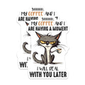 (2 Pack) Shhhhh My Coffee and I are Having A Moment Magnets - Unique Kitchen Fridge Decor - 5" On Longest Side - for Cars, Fridges, Toolboxes - Made in USA - MAG7740