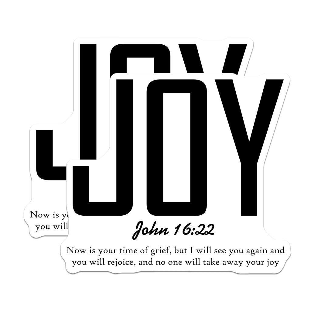 (2 Pack) Inspirational Bible Verse Magnets - John 16:22 Scripture - Christian Encouragement Decor - 5 Inches On Longest Side - Thick Durable Magnet - Made in USA - MAG28450