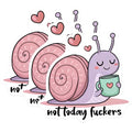 (3 Pack) Snail Decals - Funny Quote Sticker - Laptop Stickers - 3 Inches On Longest Side - Easy Peel & Apply - Made in USA - 3MCS2099