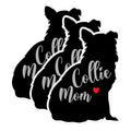 (3 Pack) Collie Mom Decals - Dog Lover Present - Laptop Decal - 3 Inches On Longest Side - Easy Peel & Apply - Made in USA - 3MCS1328