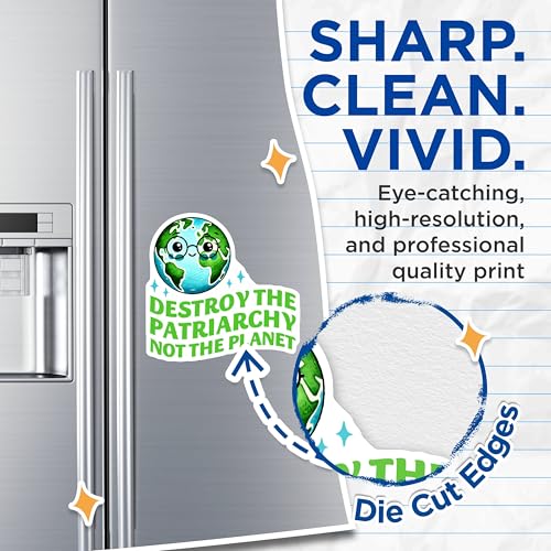 (2 Pack) Save The Earth Magnets Magnets - 5" On Longest Side - Made in USA - Sticks to Refrigerators & Metal Surfaces - MAG8352