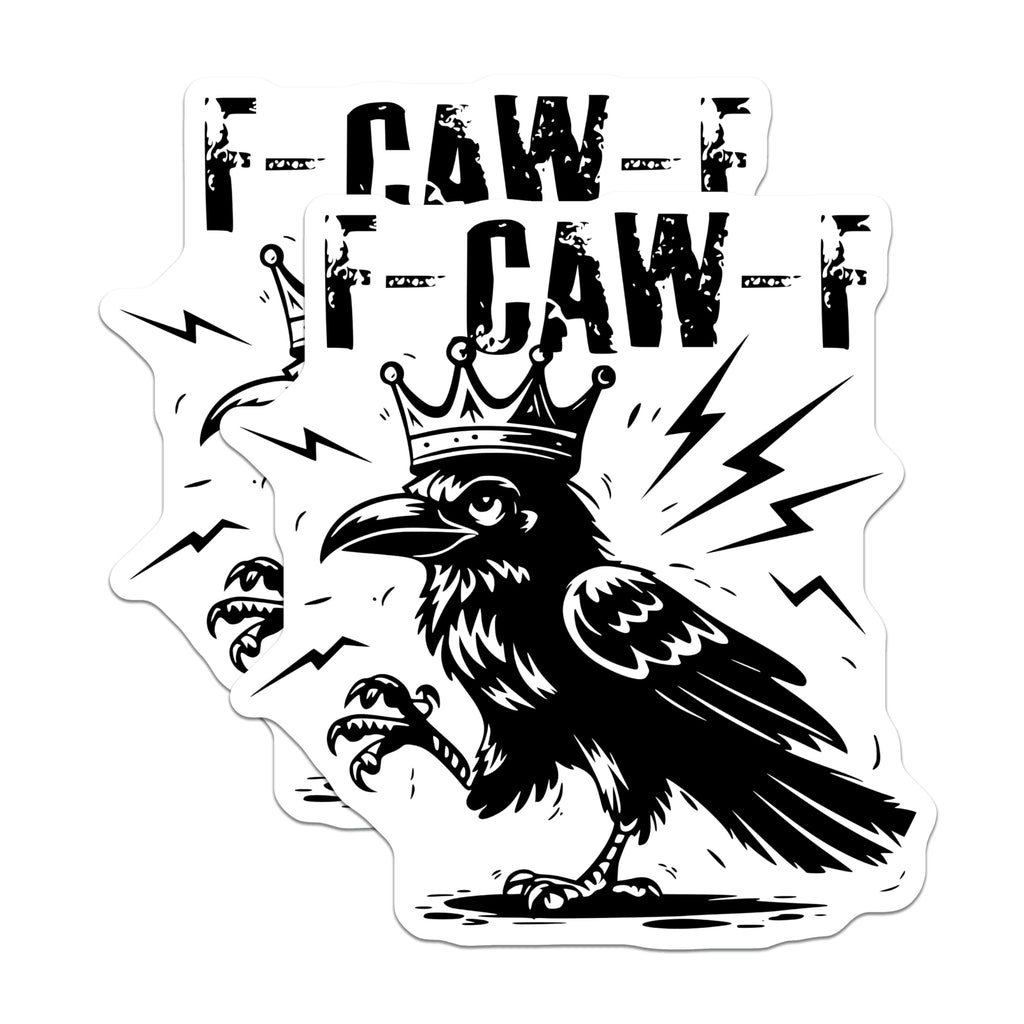 (2 Pack) Raven King Magnets - F-CAW-F - Bird Art Magnetic Decor - 5" On Longest Side - Premium Magnet - for Cars, Refrigerators, Toolboxes, Lockers - Made in USA - MAG15245