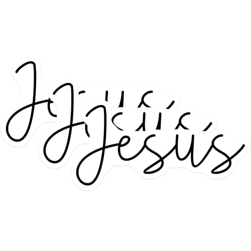 (3 Pack) Jesus Decals - Christian Stickers - Laptop Decals- 3 Inches On Longest Side - Easy Peel & Apply - Made in USA - 3MCS5716