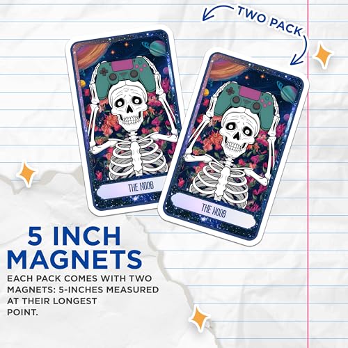 (2 Pack) Unique Gaming Decor Magnet - 5" On Longest Side - Sticks to Smooth Flat Surfaces - Made in USA - MAG9995