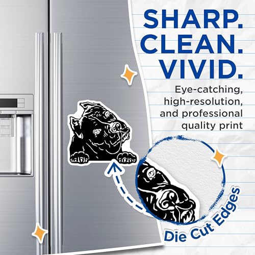 (2 Pack) Dog Lover Magnets - Unique Pitbull Art - Cute Animal Design - 5" On Longest Side - for Cars, Fridges, Toolboxes - Made in USA - MAG4041