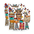 (2 Pack) Mama Needs Spice Magnets - Highland Cow Pumpkin Fall - Autumn Refrigerator Farmhouse Kitchen Decor - 5 Inches On Longest Side - Thick Durable Magnet - Made in USA - MAG30775