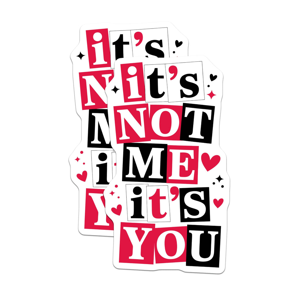 (2 Pack) Sarcastic Quote Magnets - Its Not Me Its You - Funny Breakup Fridge Decor - Humorous Statement Locker Magnet - 5 Inches On Longest Side - Thick Durable Magnet - Made in USA - MAG22589