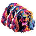 (3 Pack) Cocker Spaniel Decals - Colorful Dog Stickers - Laptop Decals - 3 Inches On Longest Side - Easy Peel & Apply - Made in USA - 3MCS0725