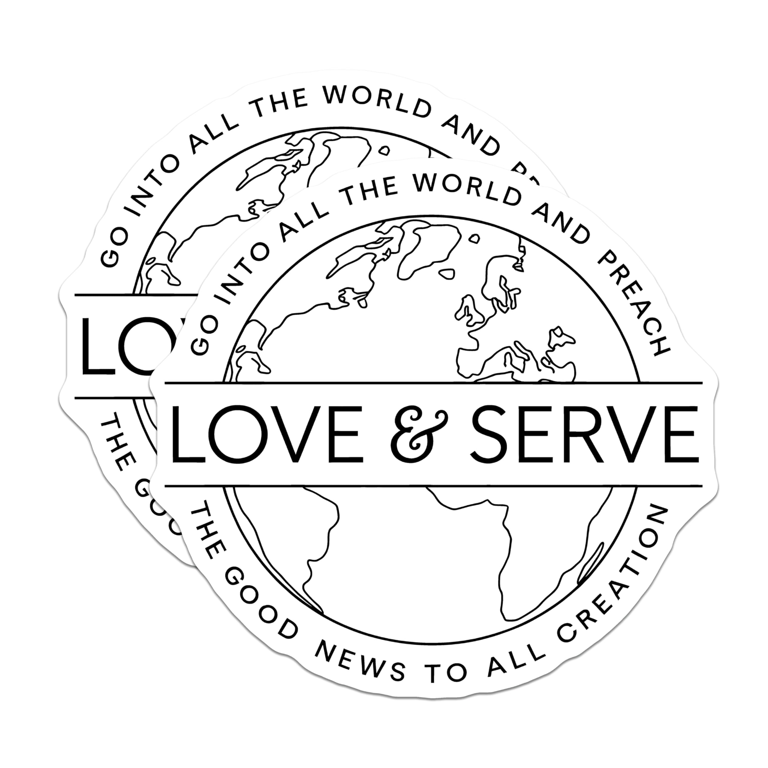 (2 Pack) Love and Serve Magnets - Christian Message Magnets - Religious Magnet - 5" On Longest Side - Premium Magnet - for Cars, Refrigerators, Toolboxes, Lockers - Made in USA - MAG17651