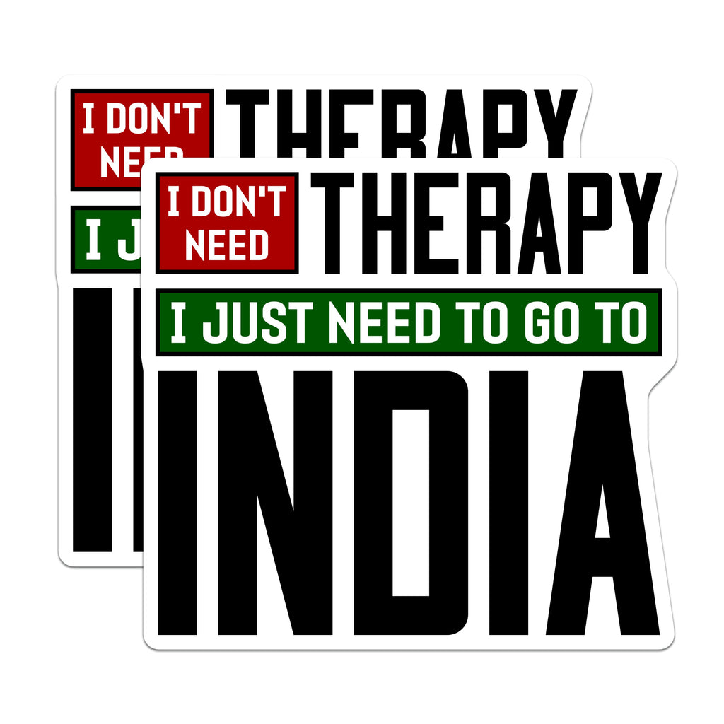(2 Pack) India Travel Magnets - Wanderlust Refrigerator Decor - Humorous India Souvenir - 5 Inches On Longest Side - Thick Durable Magnet - Made in USA - MAG37260