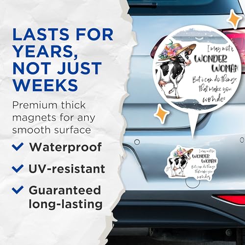 (2 Pack) Funny Quotes Magnet - 5" On Longest Side - Sticks to Smooth Flat Surfaces - Made in USA - MAG9812