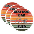 (3 Pack) Best Dog Dad Ever Decals - Dog Lover Present - Animal Pet Parent Stickers - 3 Inches On Longest Side - Easy Peel & Apply - Made in USA - 3MCS2020