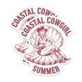 (2 Pack) Coastal Cowgirl Magnets - Pin Up Beach Summer Decor - Western Style Refrigerator Locker Kitchen Magnets - 5 Inches On Longest Side - Thick Durable Magnet - Made in USA - MAG19191