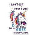(2 Pack) Funny Unicorn Stickers - Motivational - Humor for Laptops and Water Bottles - 5" On Longest Side - Sticks to Smooth Flat Surfaces - Made in USA - BMCS7812