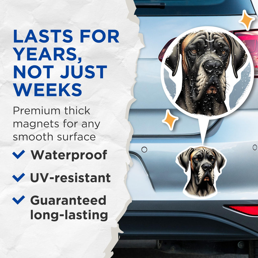 (2 Pack) Great Dane Magnets - Dog Breed Art - Refrigerator Magnets - 5" On Longest Side - Premium Magnet - for Cars, Refrigerators, Toolboxes, Lockers - Made in USA - MAG14732