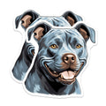 (2 Pack) Pitbull Magnets - Blue Nose Pitbull Decor - Dog Mom Fridge Magnets - Pet Lover Refrigerator Accessories - 5 Inches On Longest Side - Thick Durable Magnet - Made in USA - MAG30388