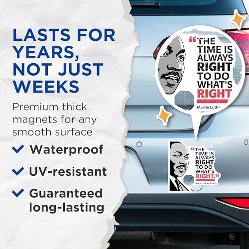 (2 Pack) Inspirational Quotes Magnets - Motivational - Office - Martin Luther King Jr. Quote - 5" On Longest Side - for Cars, Fridges, Toolboxes - Made in USA - MAG3755