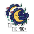(2 Pack) Celestial Sleepy Moon Face Magnets - Mystical Space Refrigerator Accents - Enchanting Night Sky Emblem - 5 Inches On Longest Side - Thick Durable Magnet - Made in USA - MAG21685