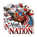 (2 Pack) Neigh for The Nation Magnets - Patriotic Horse Magnets - Fun Independence Day Magnets- 5" On Longest Side - for Fridges, Toolboxes, Cars - Made in USA - MAG2707