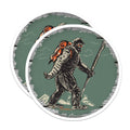 (2 Pack) Bigfoot Hiker Magnets - Outdoors Adventure Decor - Cryptid Sasquatch Fan - 5 Inches On Longest Side - Thick Durable Magnet - Made in USA - MAG30805