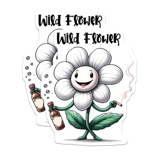 (2 Pack) Wild Flower Magnets - Flower Decor - 5" On Longest Side - for Cars, Fridges, Toolboxes - Made in USA - MAG7601