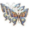 (3 Pack) Steampunk Butterfly Decals - Gearwork Insect Decals - Mechanical Butterfly - 3 Inches On Longest Side - Easy Peel & Apply - Made in USA - 3MCS1198