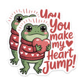(2 Pack) Cute Frog Love Magnets - Valentine's Day Sweetheart - Romantic Animal Decor - 5 Inches On Longest Side - Thick Durable Magnet - Made in USA - MAG22083