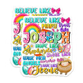 (2 Pack) Christian Inspirational Magnets - Easter Jesus Sheep Decor - Believe Trust Hope Love Sayings - 5 Inches On Longest Side - Thick Durable Magnet - Made in USA - MAG29777
