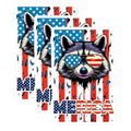 (3 Pack) American Raccoon Decals - Patriotic Animal - USA Flag Laptop Decal - 3 Inches On Longest Side - Easy Peel & Apply - Made in USA - 3MCS4674