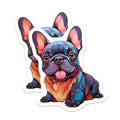 (2 Pack) French Bulldog Stickers - Cute Dog Stickers - Animal Lover Vinyl Stickers - 5" On Longest Side - Sticks to Smooth Flat Surfaces - Made in USA - BMCS3939