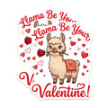 (2 Pack) Valentine Llama Stickers - Cute Animal Stickers - Llama Be Your Valentine- 5" On Longest Side - Sticks to Smooth Flat Surfaces - Made in USA - BMCS16422