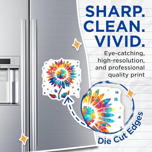 (2 Pack) Colorful Sunflower Magnets - 5" On Longest Side - for Cars, Fridges, Toolboxes - Made in USA - MAG7894