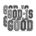 (2 Pack) Christian Faith Magnets - God is Good All The Time - Inspirational Message Decor - 5 Inches On Longest Side - Thick Durable Magnet - Made in USA - MAG26499