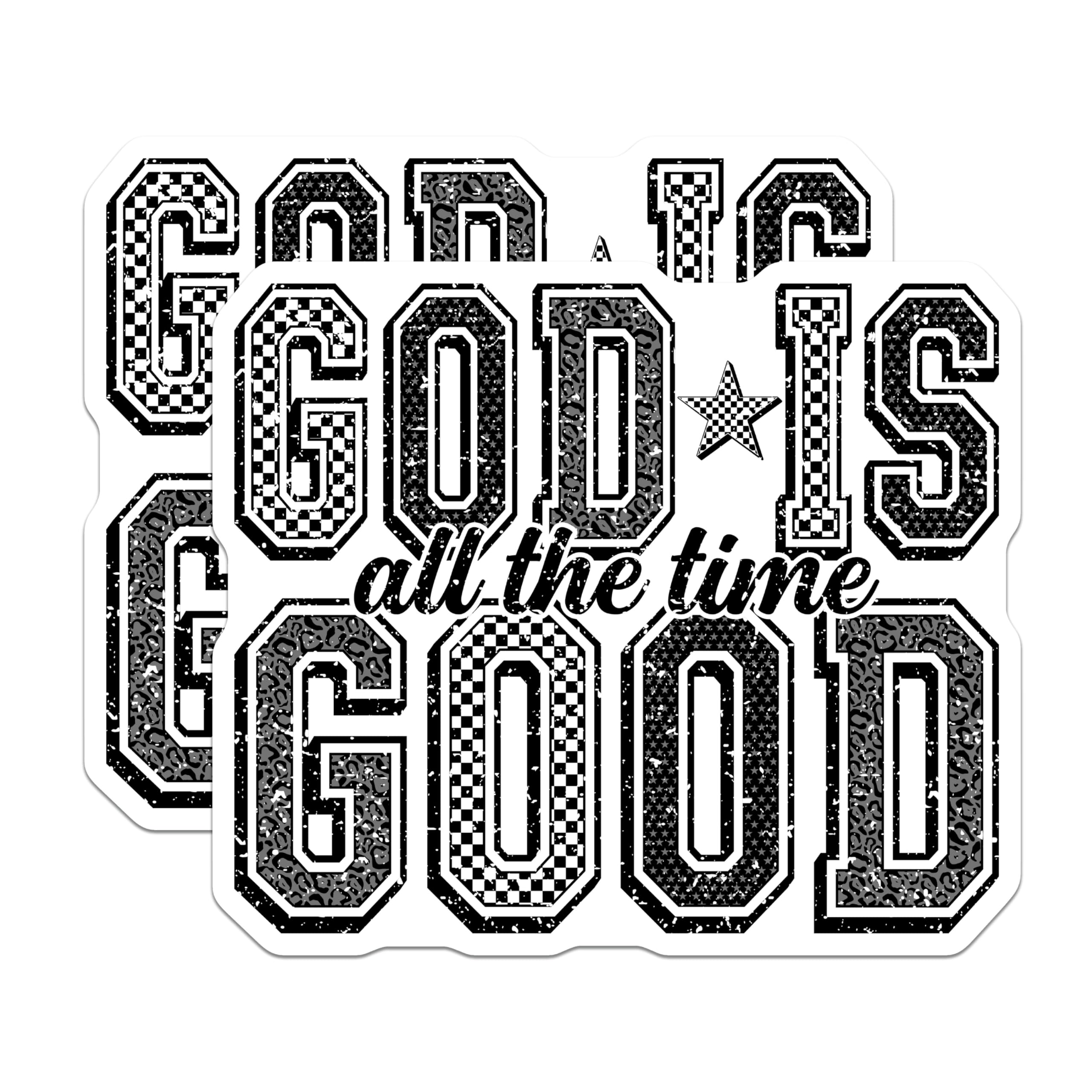 (2 Pack) Christian Faith Magnets - God is Good All The Time - Inspirational Message Decor - 5 Inches On Longest Side - Thick Durable Magnet - Made in USA - MAG26499